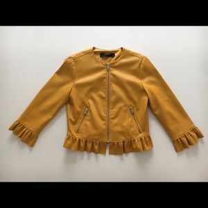 ZARA cropped pleather jacket